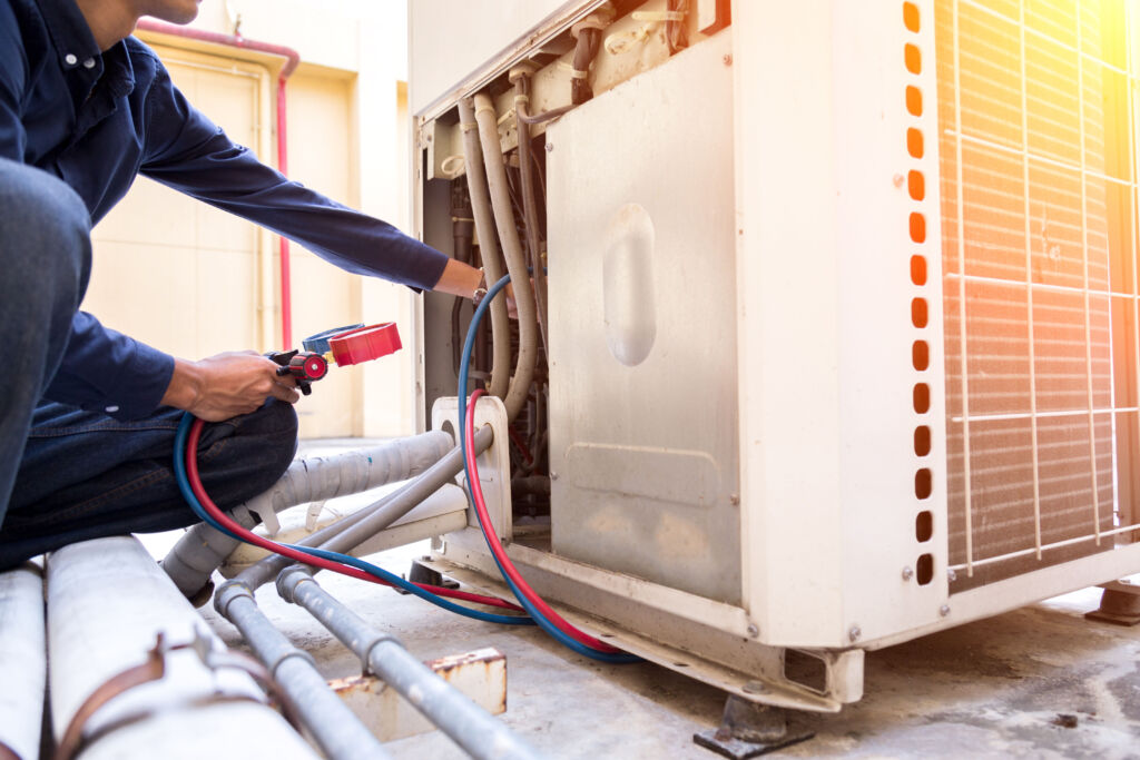 This is a picture for a blog about air conditioner repair.